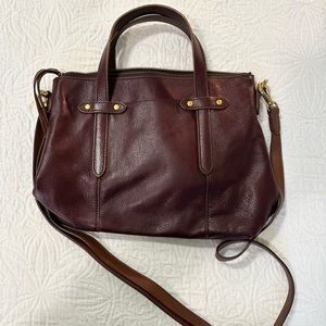 Fossil Brown Leather Shoulder Bag